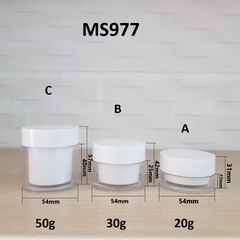 Hũ AC 2 lớp màu trắng