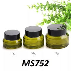 Hũ TT xanh rêu vát nắp đen 15g 30g 50g