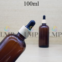 Chai tinh dầu nắp bóp khoen vân gỗ 100ml