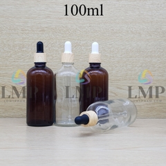 Chai tinh dầu nắp bóp khoen vân gỗ 100ml
