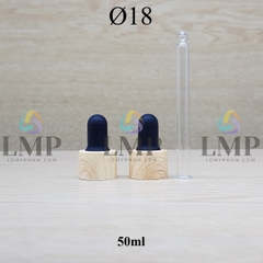 Nắp bóp khoen vân gỗ Ø18