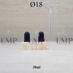 Nắp bóp khoen vân gỗ Ø18