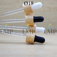 Nắp bóp khoen vân gỗ Ø18