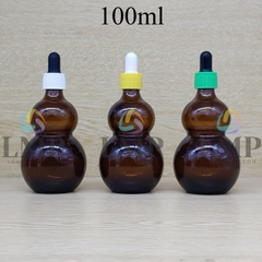 Chai hồ lô nắp bóp khoen nhựa sọc 100ml