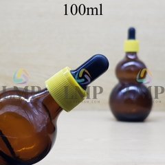 Chai hồ lô nắp bóp khoen nhựa sọc 100ml