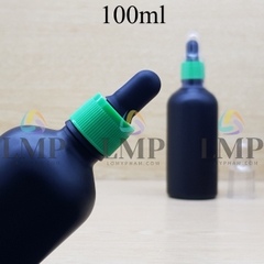 Chai tinh dầu phun mờ nắp bóp khoen nhựa sọc có nắp chụp 100ml