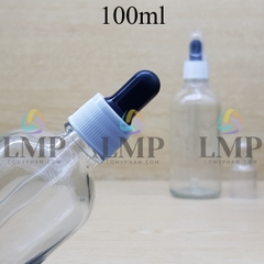 Chai tinh dầu nắp bóp khoen nhựa sọc có nắp chụp 100ml