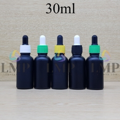Chai tinh dầu phun mờ nắp bóp khoen nhựa sọc 30ml