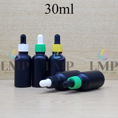 Chai tinh dầu phun mờ nắp bóp khoen nhựa sọc 30ml