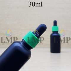 Chai tinh dầu phun mờ nắp bóp khoen nhựa sọc 30ml