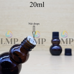 Chai hồ lô nắp nhựa mỏng 20ml