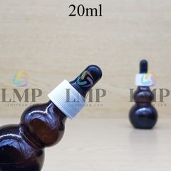 Chai hồ lô nắp bóp khoen nhựa sọc 20ml