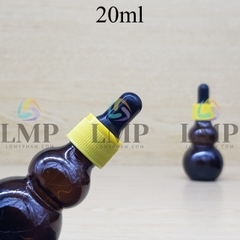 Chai hồ lô nắp bóp khoen nhựa sọc 20ml