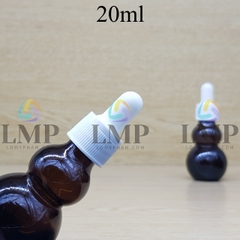 Chai hồ lô nắp bóp khoen nhựa sọc 20ml