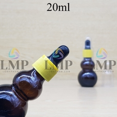 Chai hồ lô nắp bóp khoen nhựa sọc có nắp chụp 20ml