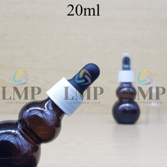 Chai hồ lô nắp bóp khoen nhựa sọc có nắp chụp 20ml