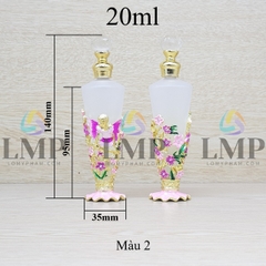 Chai Dubai dáng cao trong mờ 20ml