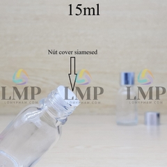 Chai tinh dầu nắp xi KO viền 15ml