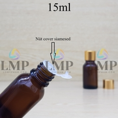 Chai tinh dầu nắp xi KO viền 15ml