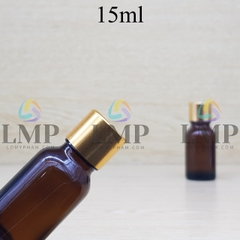 Chai tinh dầu nắp xi KO viền 15ml