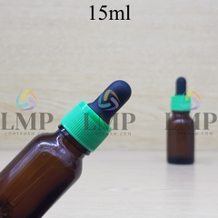 Chai tinh dầu nắp bóp khoen nhựa sọc 15ml