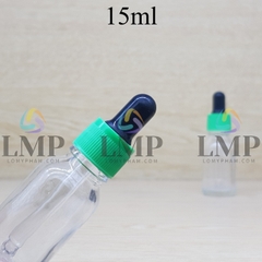 Chai tinh dầu nắp bóp khoen nhựa sọc 15ml