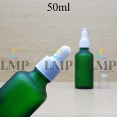 Chai tinh dầu phun mờ nắp bóp khoen nhựa sọc có nắp chụp 50ml