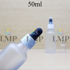 Chai tinh dầu phun mờ nắp bóp khoen nhựa sọc có nắp chụp 50ml