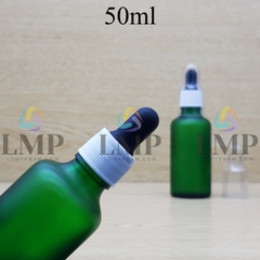 Chai tinh dầu phun mờ nắp bóp khoen nhựa sọc có nắp chụp 50ml