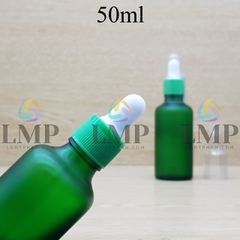 Chai tinh dầu phun mờ nắp bóp khoen nhựa sọc có nắp chụp 50ml