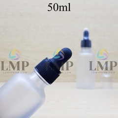 Chai tinh dầu phun mờ nắp bóp khoen nhựa sọc có nắp chụp 50ml