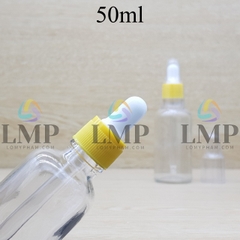 Chai tinh dầu nắp bóp khoen nhựa sọc có nắp chụp 50ml
