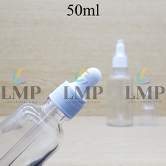 Chai tinh dầu nắp bóp khoen nhựa sọc có nắp chụp 50ml