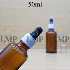 Chai tinh dầu nắp bóp khoen nhựa sọc có nắp chụp 50ml