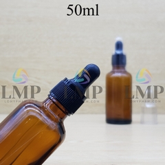 Chai tinh dầu nắp bóp khoen nhựa sọc có nắp chụp 50ml