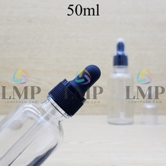 Chai tinh dầu nắp bóp khoen nhựa sọc có nắp chụp 50ml