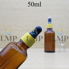 Chai tinh dầu nắp bóp khoen nhựa sọc có nắp chụp 50ml