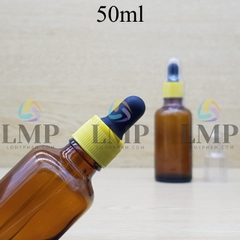 Chai tinh dầu nắp bóp khoen nhựa sọc có nắp chụp 50ml