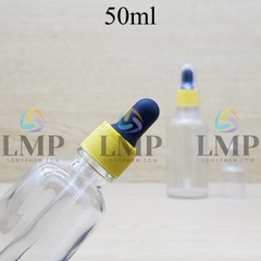 Chai tinh dầu nắp bóp khoen nhựa sọc có nắp chụp 50ml