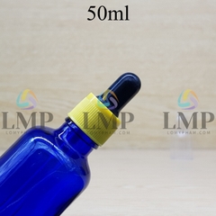 Chai tinh dầu nắp bóp khoen nhựa sọc có nắp chụp 50ml