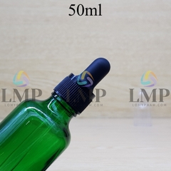 Chai tinh dầu nắp bóp khoen nhựa sọc có nắp chụp 50ml