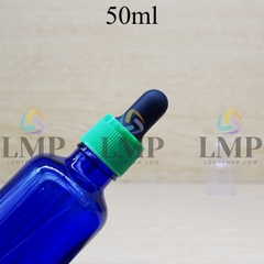 Chai tinh dầu nắp bóp khoen nhựa sọc có nắp chụp 50ml