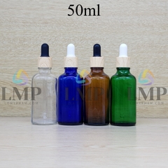 Chai tinh dầu nắp bóp khoen vân gỗ 50ml