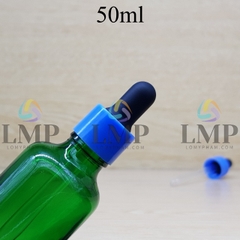 Chai tinh dầu nắp bóp khoen nhựa trơn 50ml