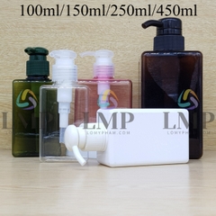 Chai lotion vuông vòi dài