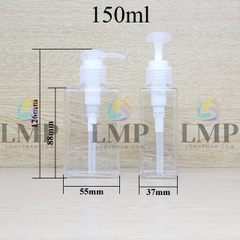 Chai lotion vuông vòi dài