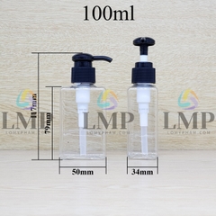 Chai lotion vuông vòi dài