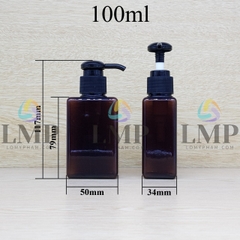 Chai lotion vuông vòi dài