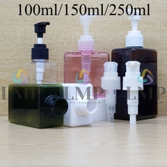 Chai lotion vuông vòi van sọc