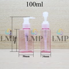 Chai lotion vuông vòi van sọc